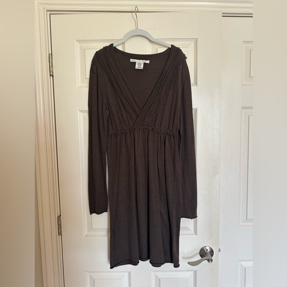 Max Studio- long sleeves Fall dress- brown size L